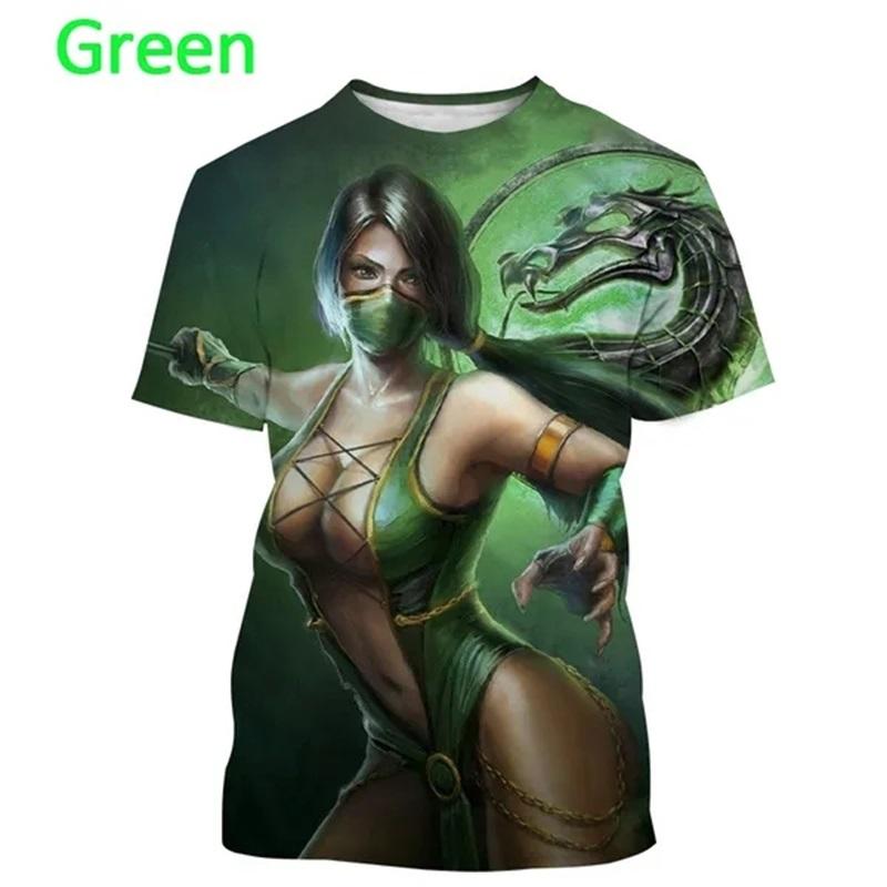 Игровой Футболка Mortal Kombat Для Мужчин Крутая С Коротким Рукавом Топы Модная Повседневная Оверсайз Уличная Футболка Ropa Hombre