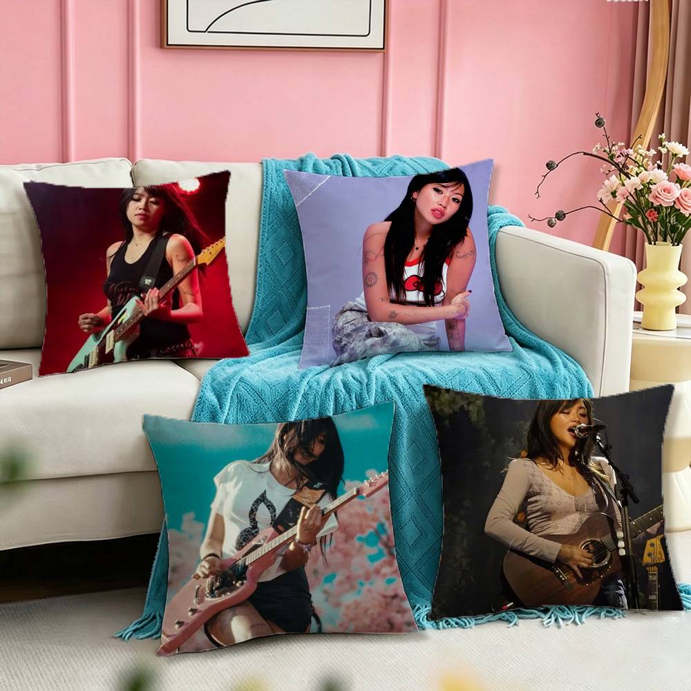 Singer Beabadoobee Pillow Case Square DoubleSided Sofa Cushion Cover Bedroom Bedside Pillow