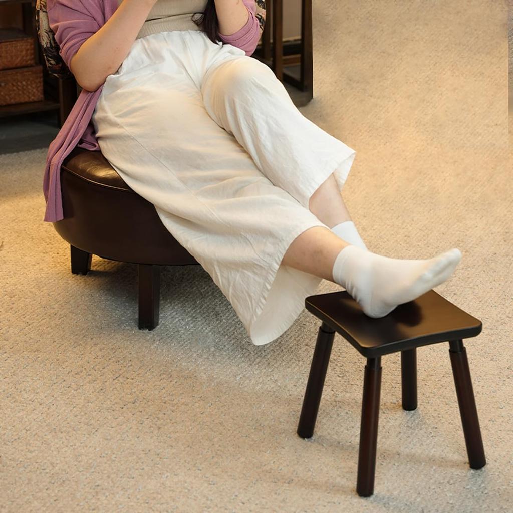 Low Step Under Step Entryway Natural Bamboo Low Stool for Changing Small Indoor Mini Stool Stool, Stool, Footstool, Desk, Footrest, Ladder, Seat,