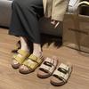 Slippers Women's Summer Outer Wear 2025 New Thick-soled Casual Non-slip Soft-soled Beach One-word Sandals Retro Vacation Shoes