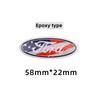 KRYQ4 Car Steering Wheel Logo Emblem Sticker CoverFor Ford Focus Kuga Fiesta Edge Explorer Escape Ecosport Mondeo Fusion Ranger Roush