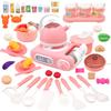CORPER TOYS Pretend Play Kitchen Set for Includes Sound and Light Gas and A Great Christmas 51-Piece Kids, Stove, Cookware, Kettle, Shovel, Seafood,
