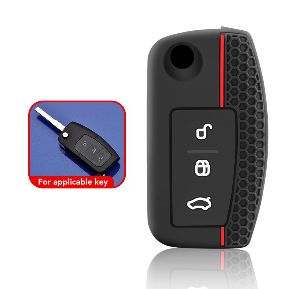 Silicone Remote Key Case Fob For Ford Focus Escape Kuga Mustang Edge Cover