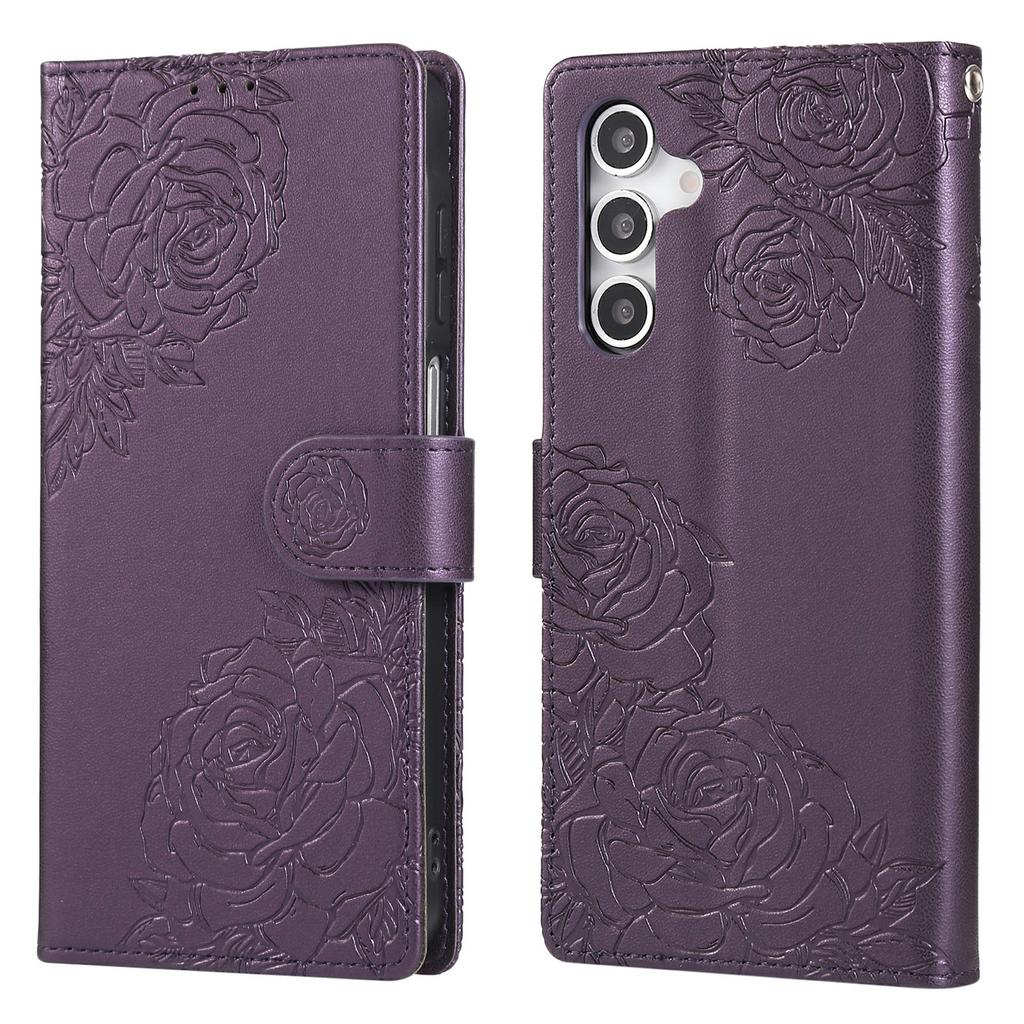 Чехол для Samsung Galaxy A14 4G/5G, кошелек из искусственной кожи с розовым цветком, чехол для телефона с 3 отделениями для карт