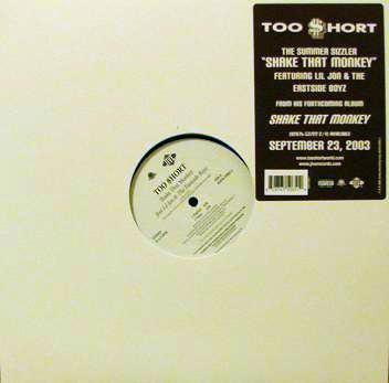 12-дюймовая пластинка СЛИШКОМ КОРОТКАЯ, LIL' JON & THE EAST SIDE - Shake That Monkey 82876550651 Jive 2003 US Рэп & Хип-хоп/R&B Б/У