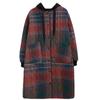 Winter Women's Clothing Hooded Padded Jacket Parka Fashion Plaid Mid-length Coat Jacket Keep Warm Loose Leisure