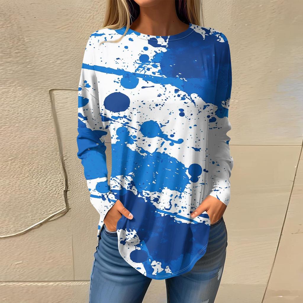 Женская мода с длинным рукавом и круглым вырезом, винтажный асимметричный пуловер