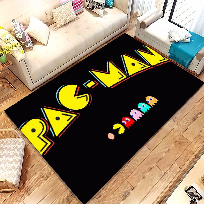 Vintage P-Pacman Pixel Maze Game Soft Non-Slip Large Area Rug for Living Room,Bedroom Playroom Carpet Mat for Sofa,Home Decor