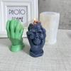 Ручная форма для свечи в виде черепа DIY Декор на Хэллоуин Коготь дьявола Рука призрака Череп Настольная гипсовая форма Силиконовая форма для эпоксидной смолы