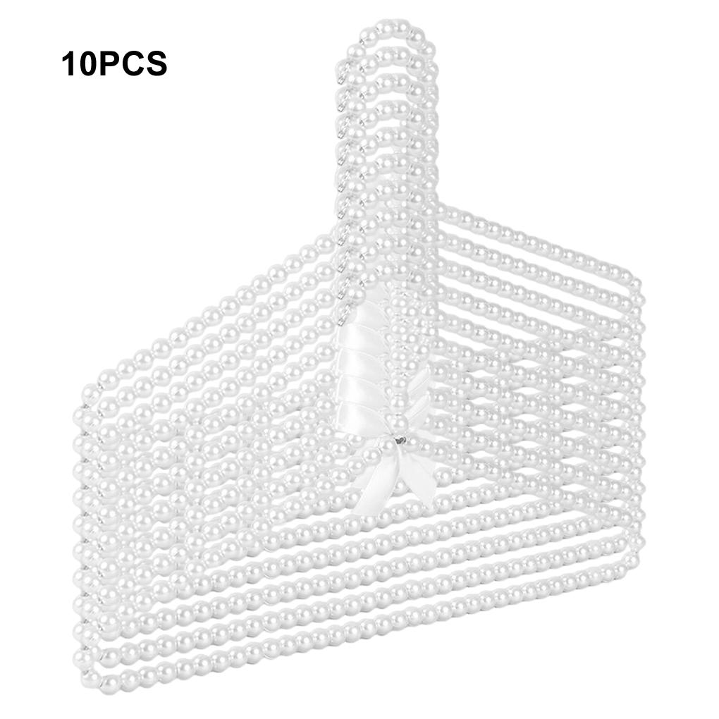 Элегантный пластиковый органайзер для одежды с жемчужными акцентами, вешалка для свадебного платья, вешалка для одежды с жемчужными вставками