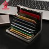 RFID Credit Card Holder Stainless Steel Credit Card Wallet Anti-theft Brush Business Card Holder for Women Men