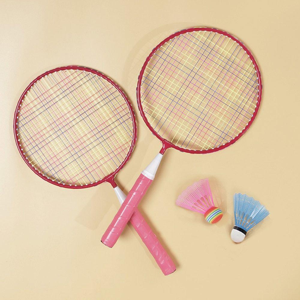 Легкие ракетки для спорта в помещении и на открытом воздухе, двойные ракетки для детей, ракетки для бадминтона, воланы
