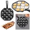 12 Holes Takoyaki Grill Pan Plate Non Stick Octopus Baking Machine Home Cooking Baking Forms Mold Tray Kitchen Gadgets