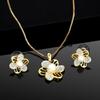 Mess Design Gold Plated Pearl Pendant Set For Women/Girls
