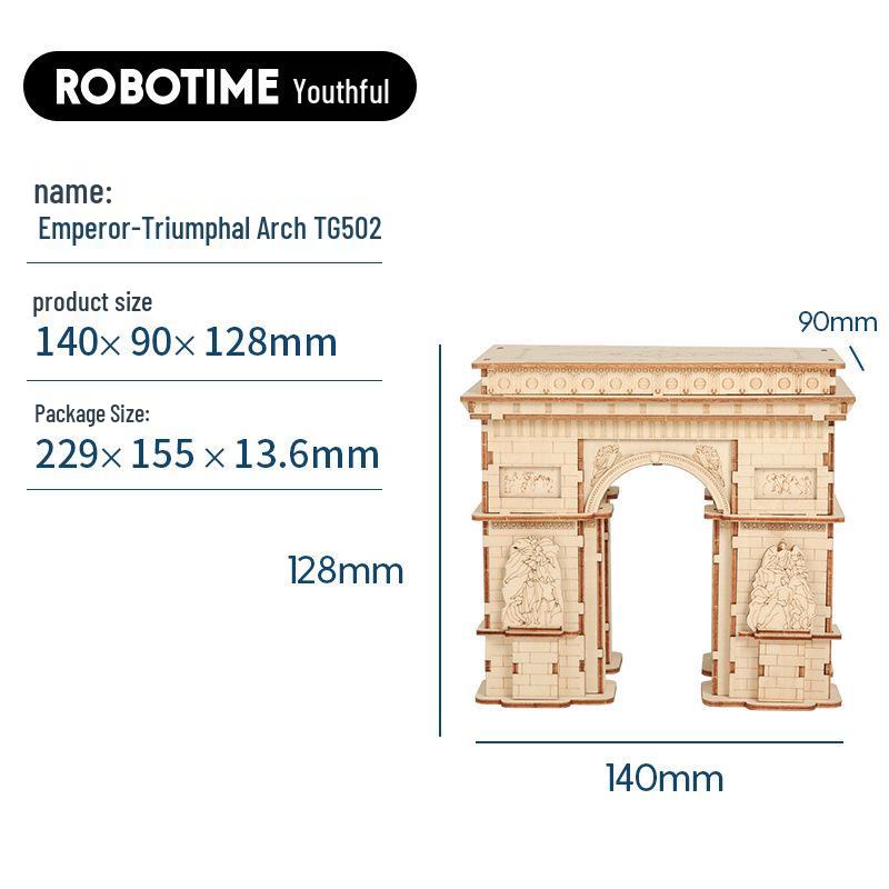Rorate Rolai 3D Деревянный Пазл - Ручная Работа Настольное Украшение и Развивающая Игрушка