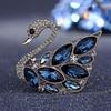 Swan Brooch Female Imitation Crystal Animal Brooch Atmospheric Anti-Light Pin Suit Accessories