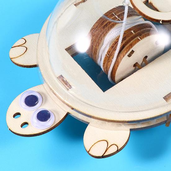 1 набор игрушек-черепах из дерева, набор для самостоятельной сборки, головоломка из дерева, тянущая черепаху, строительные поделки для детей, образовательная игрушка для физики и научного эксперимента STEM