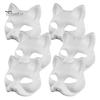 2/3/5/6/10/12/20 Pcs DIY Masques Cat Face Solid Color DIY Hand-Painted Carnival Party Ball Masquerade Halloween Costume Animal Shape Face Cushion