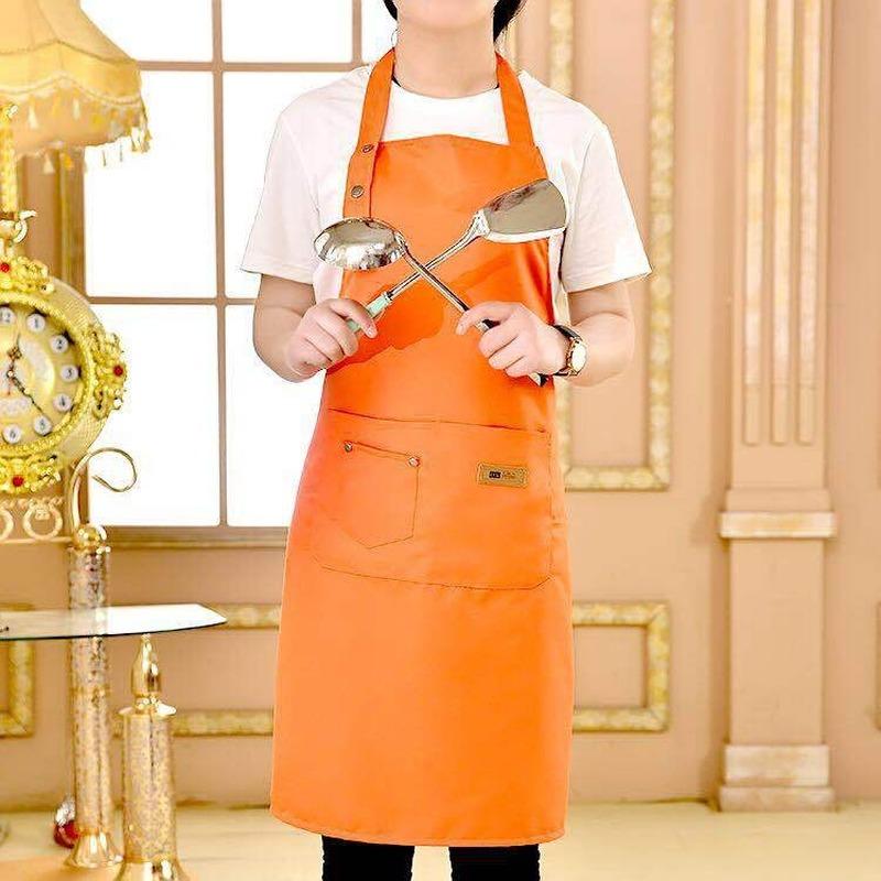Canvas Aprons for Woman Men Kitchen Chef Work Apron for Grill Restaurant Bar Shop Cafes Beauty Nails Studios Uniform