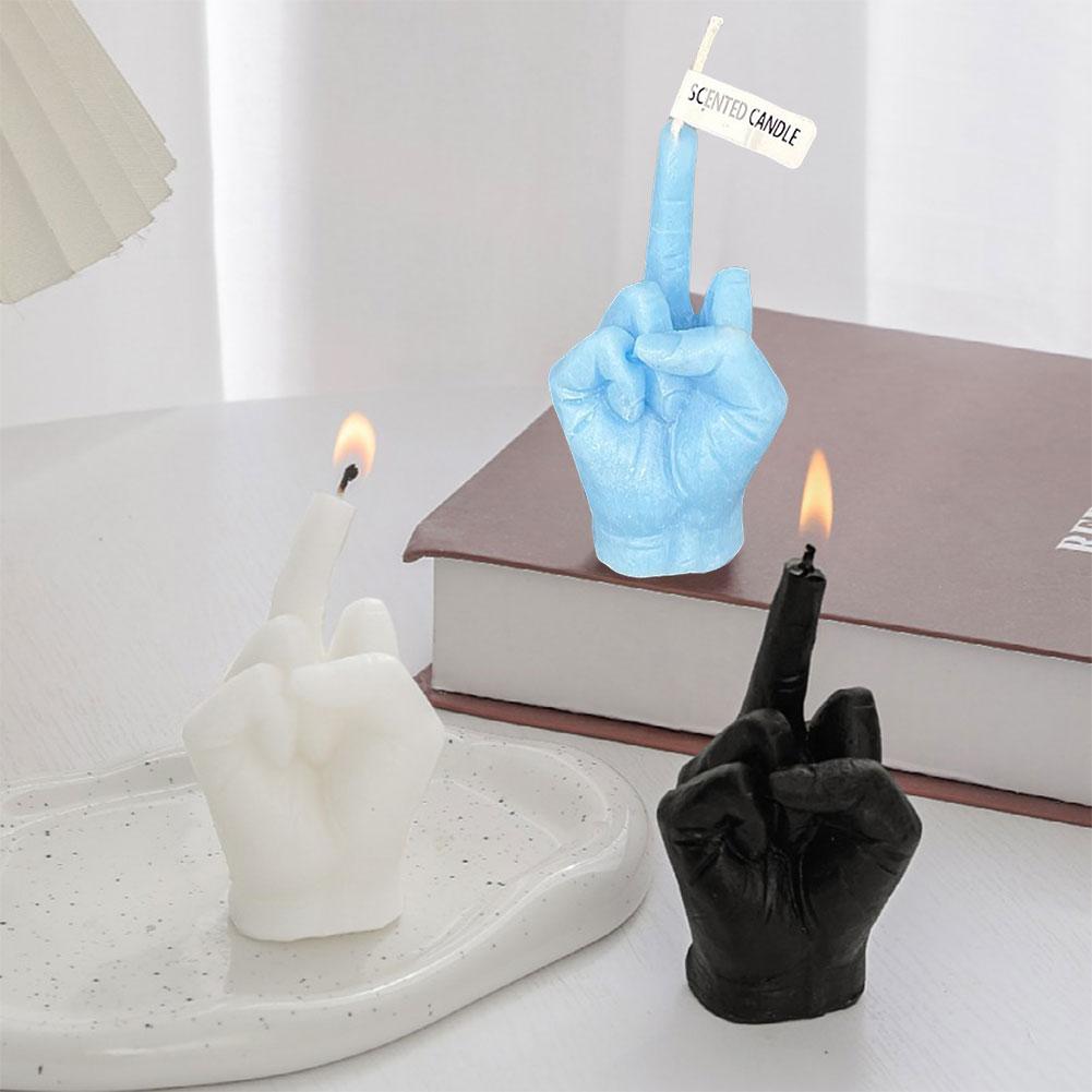 Middle Finger Scented Candle Soy Wax Long Lasting Candle Middle Finger Shaped Model Scented Candle Home Decoration Ornaments