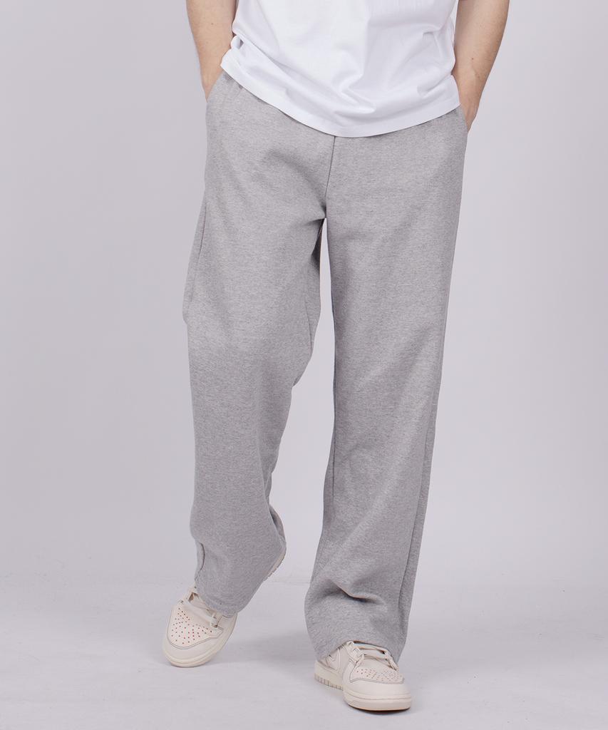 TI.GLAKE Plain Straight Sweatpants Gray