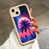 For iPhone 16 15 Pro Max Redmi Note 13 12 11 Pro Samsung S23 FE S24 Plus S24 Ultra A52 A72 A54 Cartoon Coconut Tree Full Lens Protect Soft Phone Case