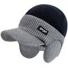 New Winter Hat Fur Lined Beanie Warm Earflap Brim Cap Stylish Hats For Men Outdoor Thicken Ski Sports Knitted Hat Warm Gift