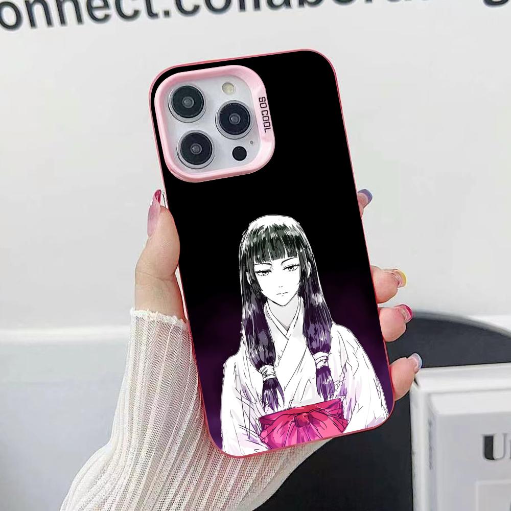 JJK Utahime Iori Pink Translucent Mobile Phone Case for iPhone 17 16 15 14 13 12 11 X XR XS Air Pro Max Plus Colorful Cover