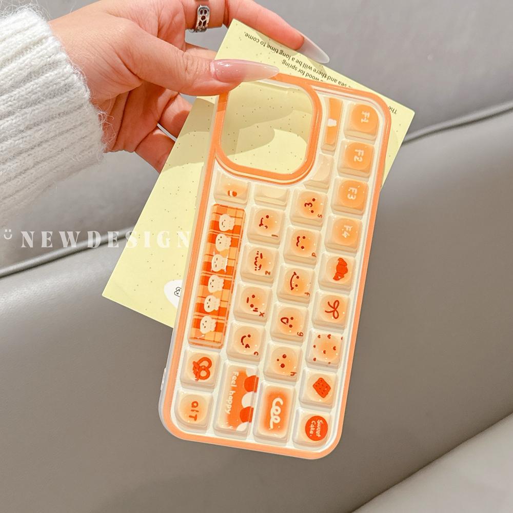 Персонализированный мягкий силиконовый чехол в форме 3D-клавиатуры для iPhone 16 15 14 13 12 11 Pro Max 16 Plus 15 Pro с мультяшным рисунком, противоударный чехол на заднюю панель