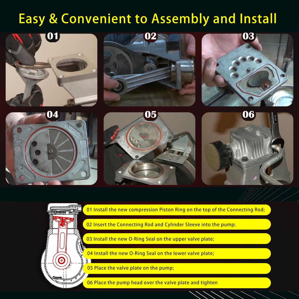 KK-4835 A02743 Комплект поршневых шатунов компрессора для безмасляного воздушного компрессора Craftsman Devildiss Dewalt Porter Cable