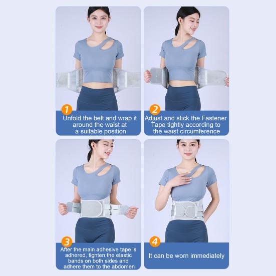 Back Support Brace for Men And Women Breathable Lumbar Belt Adjustable Mesh
