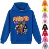 Толстовка с капюшоном из японского аниме «Наруто», повседневные хлопковые толстовки с капюшоном для мальчиков и девочек, крутая толстовка с капюшоном с героями мультфильмов, топы, детский пуловер, спортивная одежда, топы