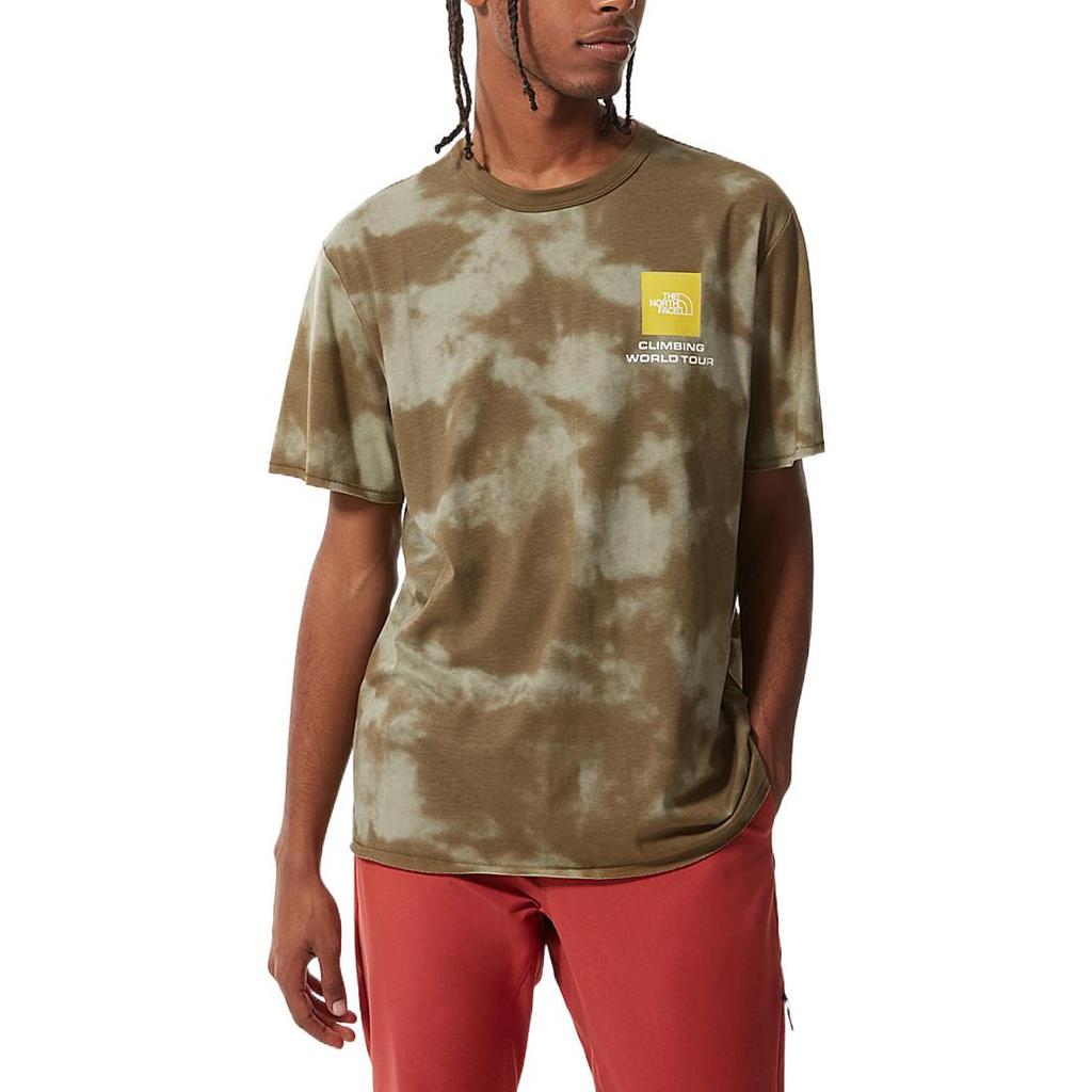 THE NORTH FACE T Shirts Men's Green Crew Neck Moderate Straight Fit NF0A7QAH-517