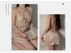 Пижамный комплект Guiruo Plus Size с нагрудными накладками и поддерживающими ремнями - Включает ночную рубашку и уютный халат
