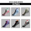 10 Pairs Unisex Men Women's Functional Sports Socks Towel Sole Non-slip Color Blocking Breathable Running Socks Lot