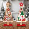 Christmas Tree Desktop Decoration Santa Claus Letter Tabletop Sign DIY Craft Wooden Christmas Signs Plaque Christmas Party Decor