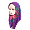 Women Head Wrap Hijab Head Scarves Floral Print Handkerchief Shawl Square Scarf Retro Ethnic