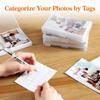Clear Photo Storage Box 16 Inner Organizer Cards Keeper Craft Storage Case  Stickers