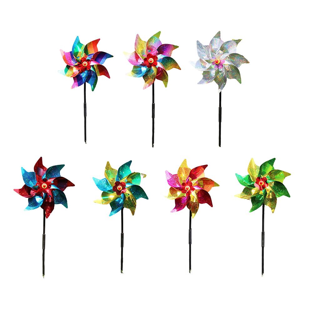 1-10PCS Silver Laser Bird Repellent Silver Windmill 8-Blade Rotating Windmill For Farm Estate Outdoor Windmill Bird Repeller