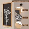 3D Wooden Floral Wall Art Minimalist Flower Ornament Wall-mounted Framed Flower Walls Decor for Living Room Bedroom & Home Decor