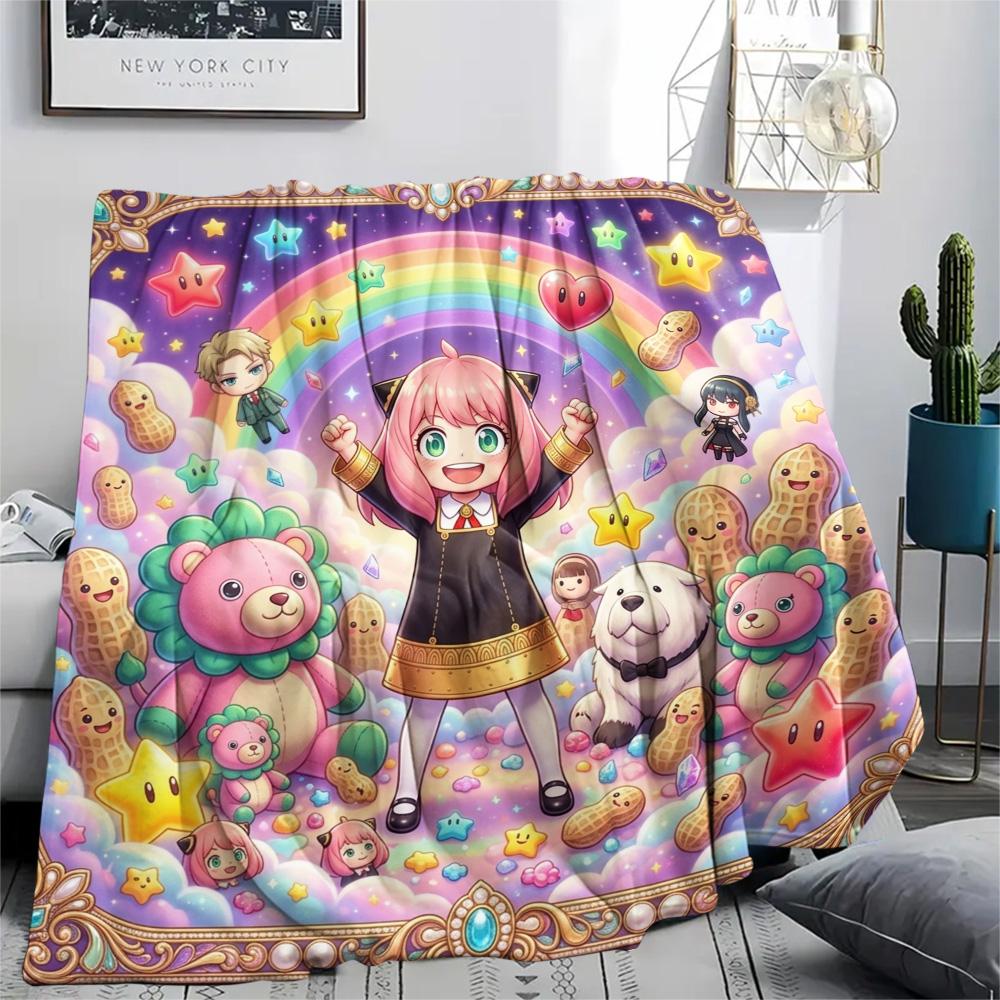 Anya Forger Print Flannel Blanket, Ultra Soft High Quality All Seasons Warm Throw, Home Decor Cozy Blanket, Perfect Christmas Gift