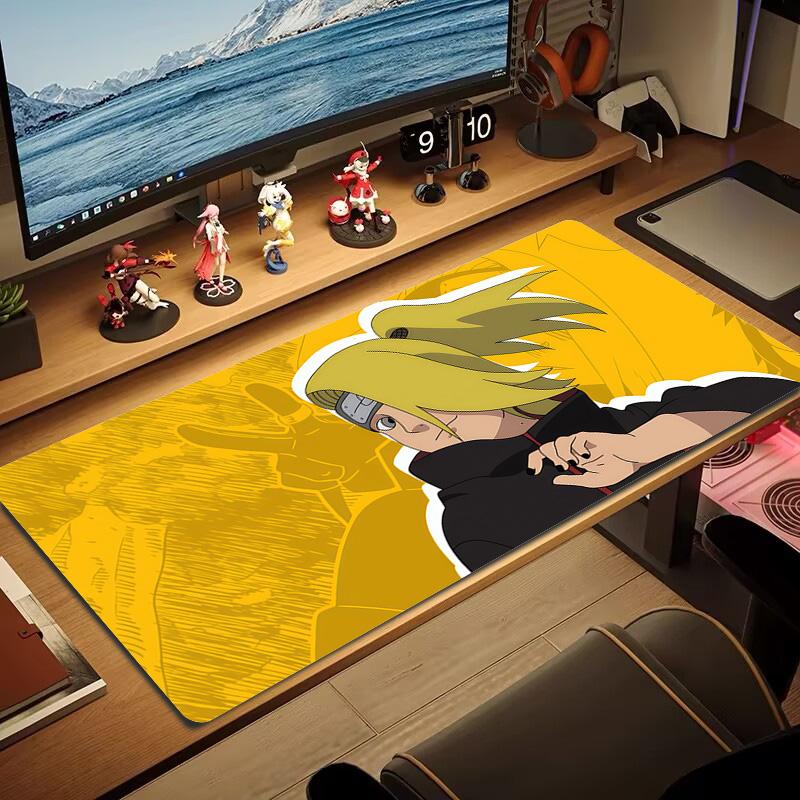 Deidara Akatsuki Outfit Print Cushion Non-slip Laptop Tablet Big Mousepad XXL Mat Mini PC Playmat With Lock edge