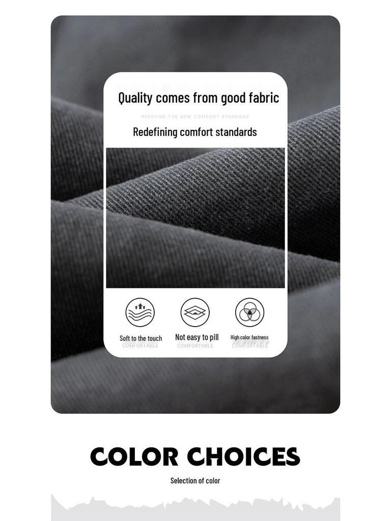 Мужские повседневные рабочие брюки свободного кроя в японском стиле с прямыми штанинами