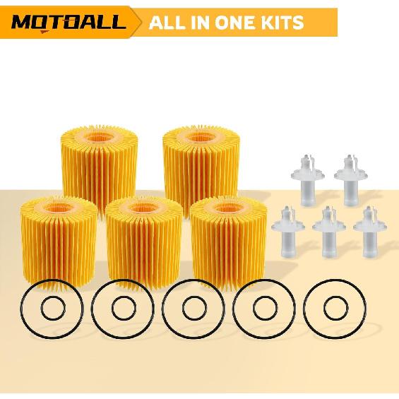 MOTOALL 04152-YZZA1 Комплект масляного фильтра для Toyota Avalon Camry RAV4 Sienna Lexus ES300H ES350 IS200T RX350 RX450H 04152-31090, 04152-YZZG1