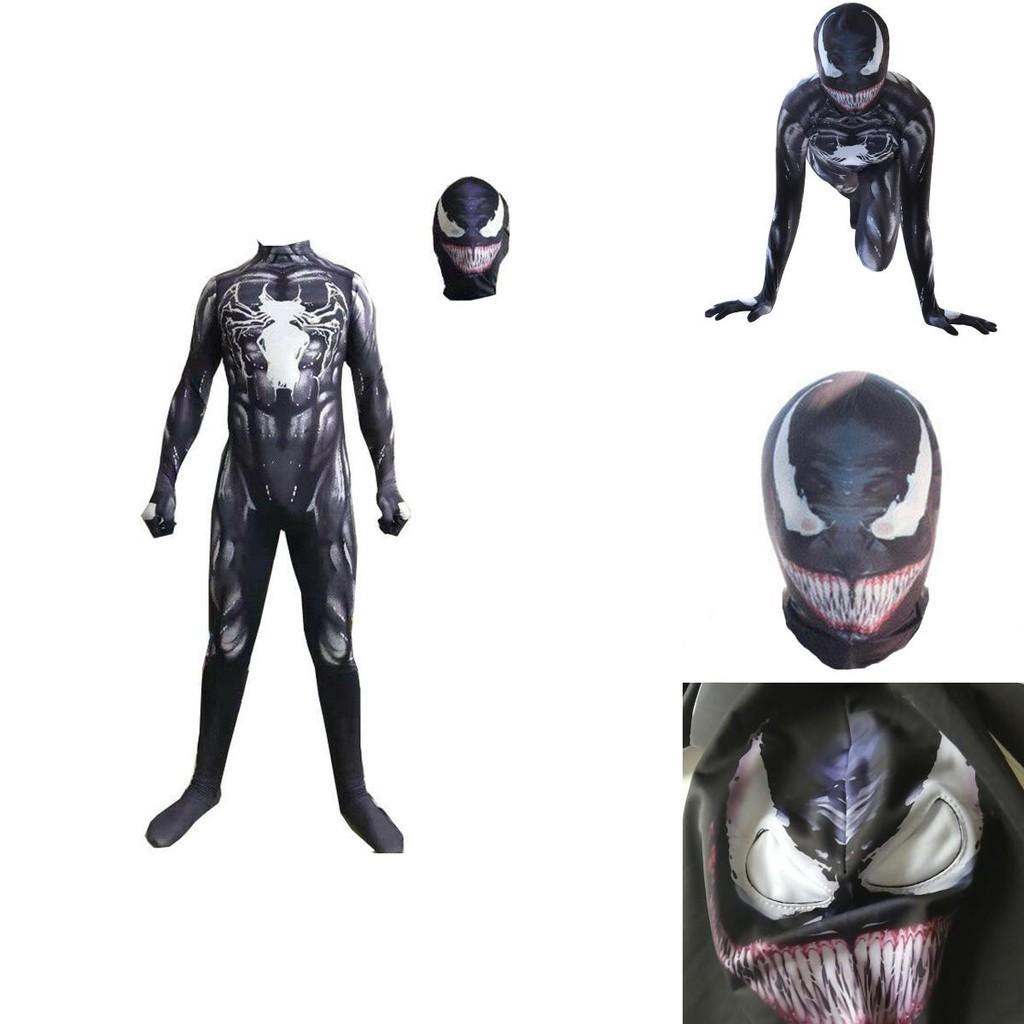 Venom Spider-man Cosplay Costume Jumpsuit With Exquisite Design And Breathable Fabric For Kids And Adults