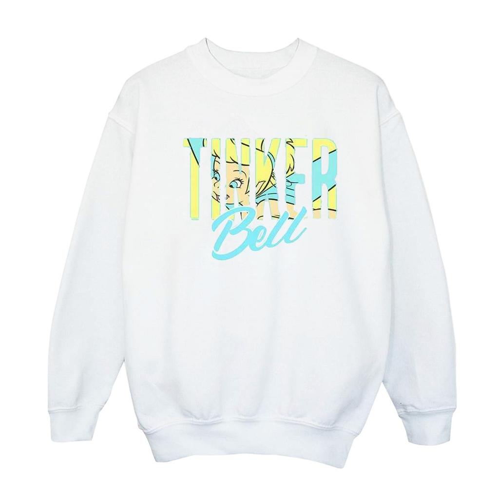 Disney Womens/Ladies Tinker Bell Wording Infill Sweatshirt