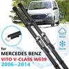 Car Front Wiper Blades For Mercedes Benz Vito V Class W639 2006 2007 2008 2009 2010 2011 2012 2013 2014 Windscreen