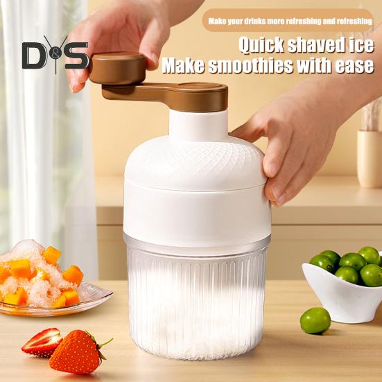 Машина для резки льда с лезвием из нержавеющей стали, ручная дробилка льда с формой для кубиков льда, портативная ручная машина для резки льда для смузи, молочных коктейлей