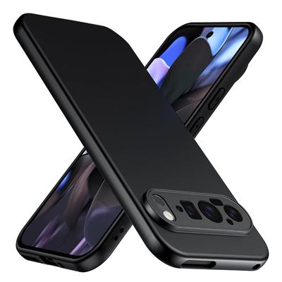 Делюкс матовый силиконовый ультратонкий мягкий чехол Google Pixel 9pro xl 8 8a Сплошной черный матовый чехол Google 8 pro 9pro xl 9xl