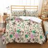 Daisy Duvet Cover Set White Floral Pattern Bedding Set Romantic Leaves And Flower Comforter Cover Full Queen For Girl Women Teen